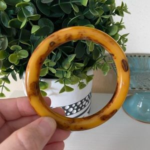 Vintage Bakelite Bangle Bracelet Earth Tones Brown caramel Butterscotch Marbled